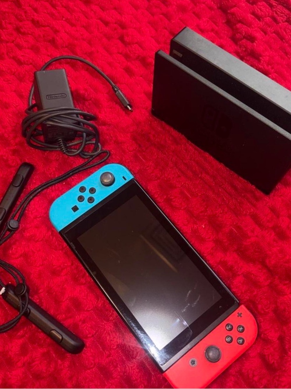 Nintendo Switch with Neon Blue Left Joy-Con & Neon Red Right Joy-Con
